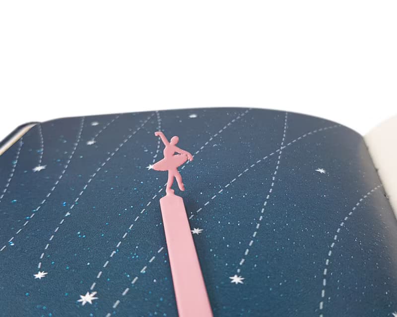 Pink Metal Bookmark Ballet Dancer