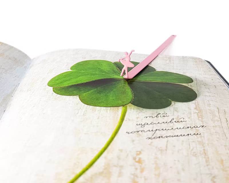 Pink Metal Bookmark Ballet Dancer