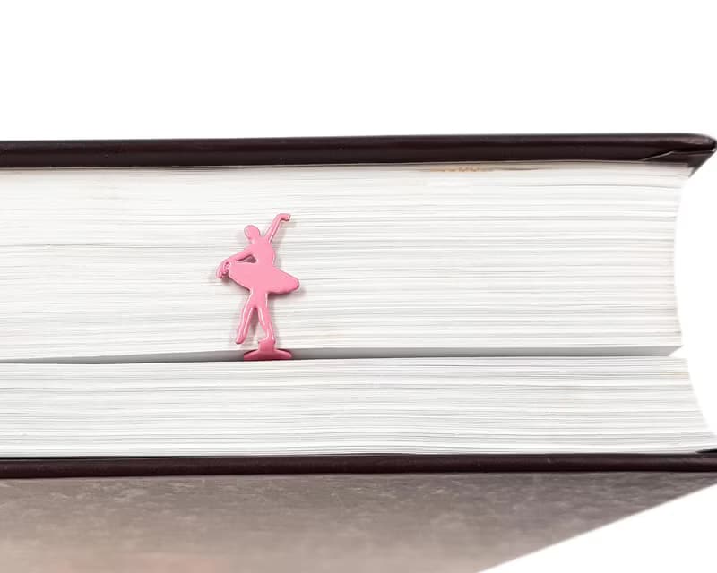Pink Metal Bookmark Ballet Dancer