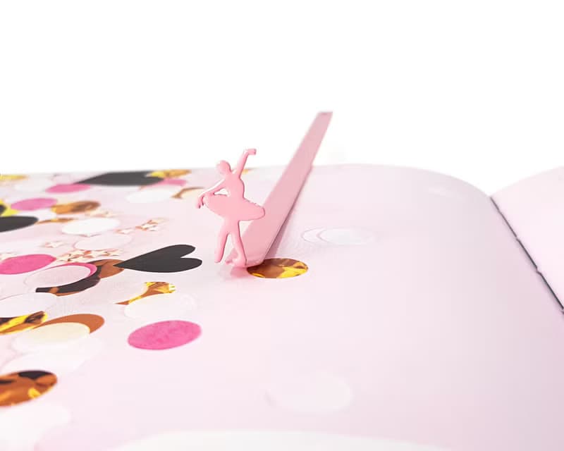 Pink Metal Bookmark Ballet Dancer