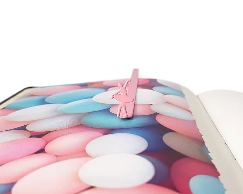 Pink Metal Bookmark Ballet Dancer