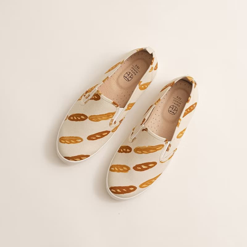 台日聯名企劃 【 gochisou X hanamikoji 】法棍樂福鞋 麵包 日系