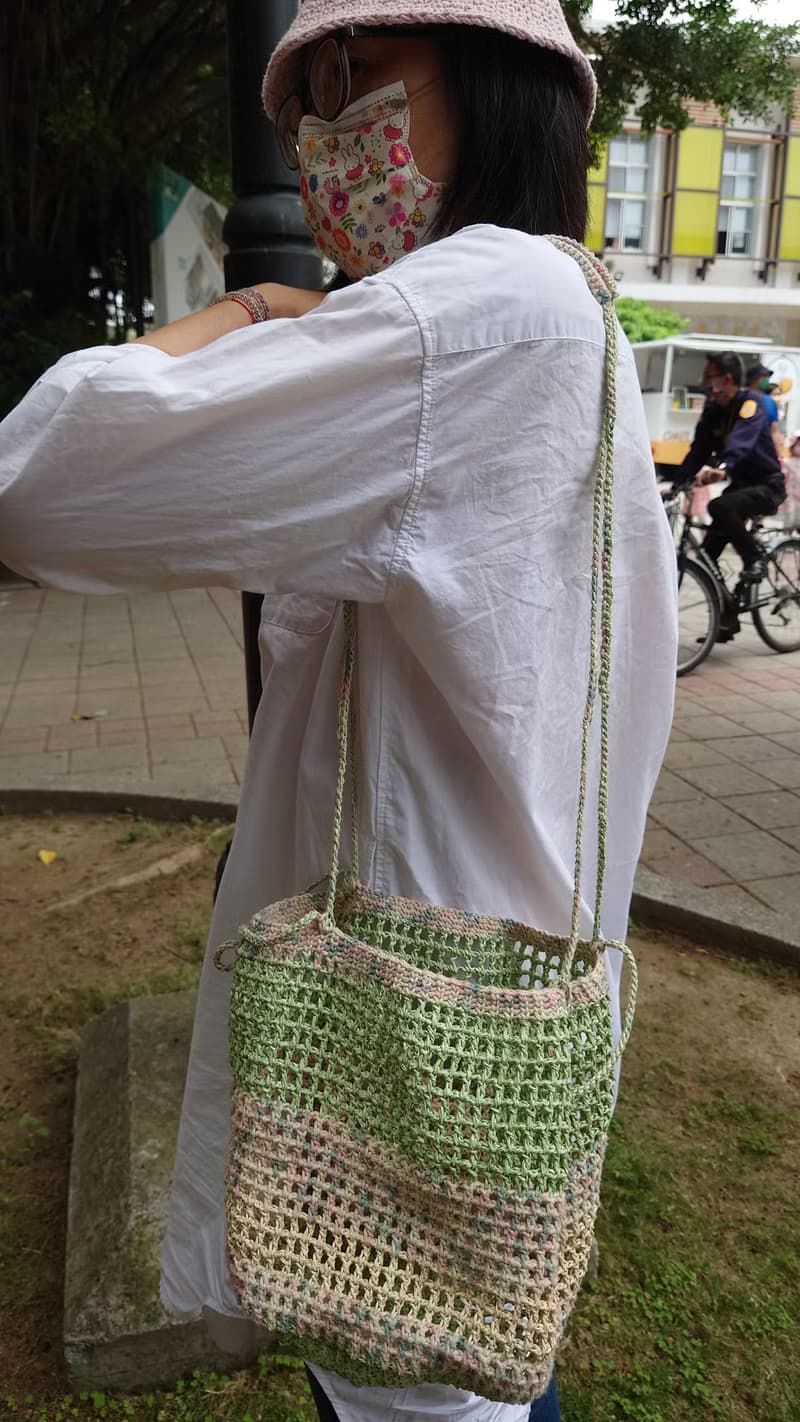 *春之花束*隨行拉菲棉線編織包~編織包