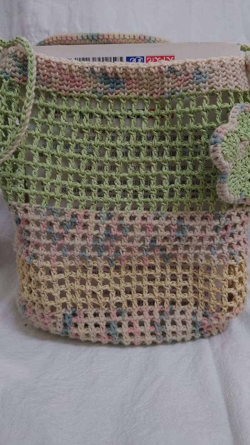 *春之花束*隨行拉菲棉線編織包~編織包