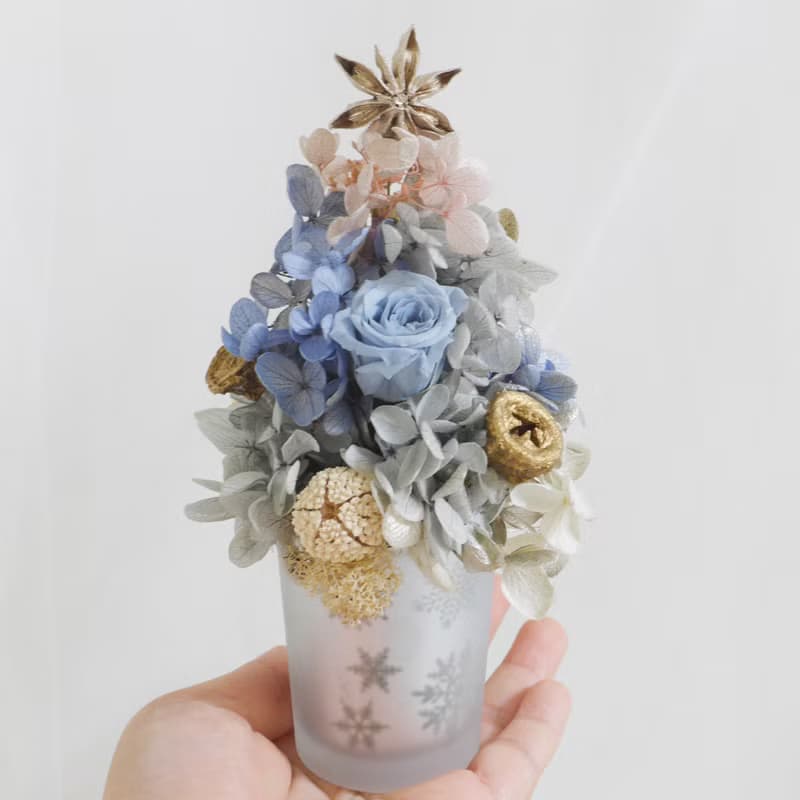 柏金漸層永生聖誕樹 結婚捧花永生乾燥花畢業謝師禮物生日畢業禮