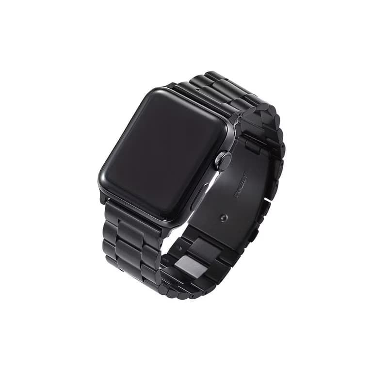 ELECOM Apple Watch 42mm 不銹鋼錶帶 黑色