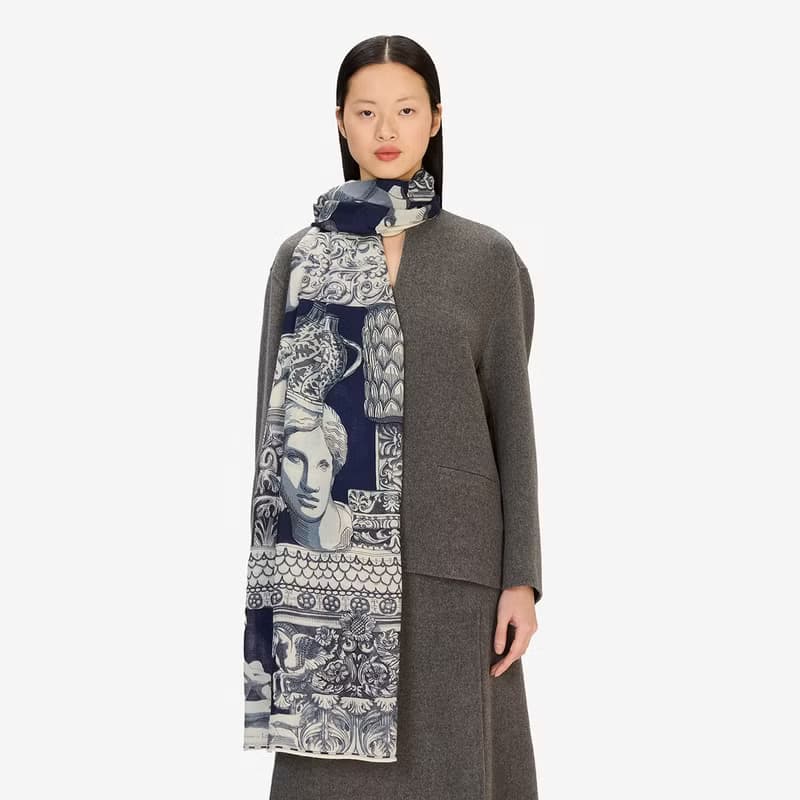 【INOUI EDITIONS】ARCHIVES 羊毛圍巾80 - 夜藍