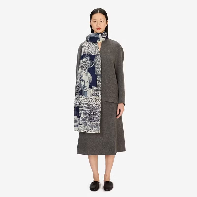 【INOUI EDITIONS】ARCHIVES 羊毛圍巾80 - 夜藍