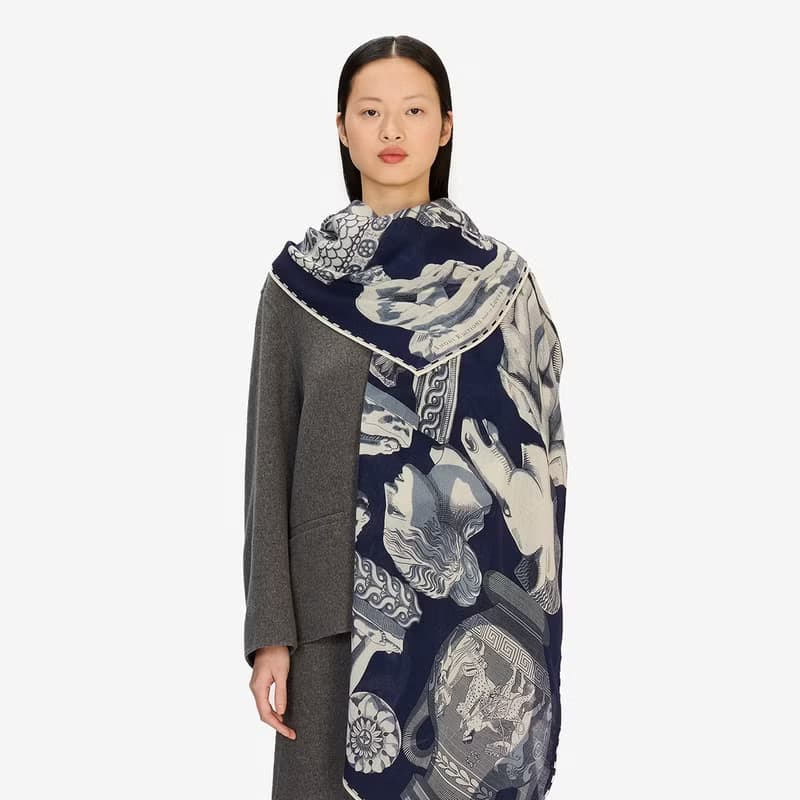 【INOUI EDITIONS】ARCHIVES 羊毛圍巾80 - 夜藍