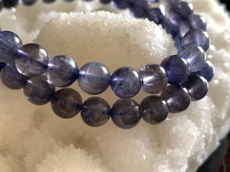 快速出貨 天然景青石圓珠手鍊