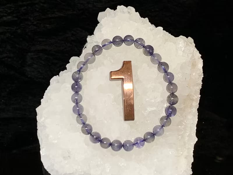 快速出貨 天然景青石圓珠手鍊