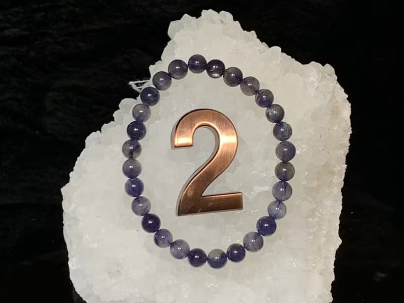 快速出貨 天然景青石圓珠手鍊