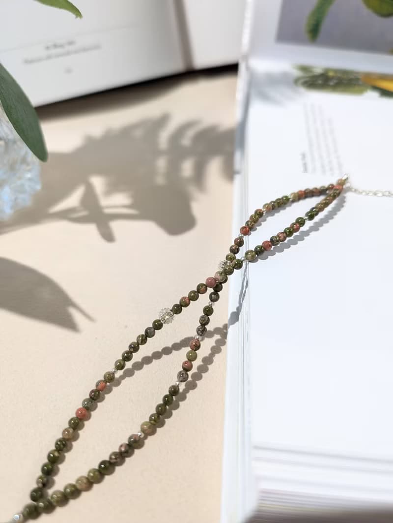 【花綠石手鍊 - 平衡與療癒】花語能量 台灣手作天然石