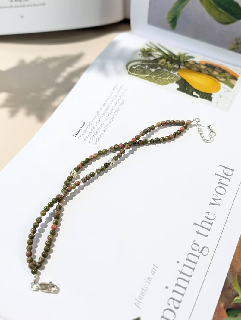 【花綠石手鍊 - 平衡與療癒】花語能量 台灣手作天然石