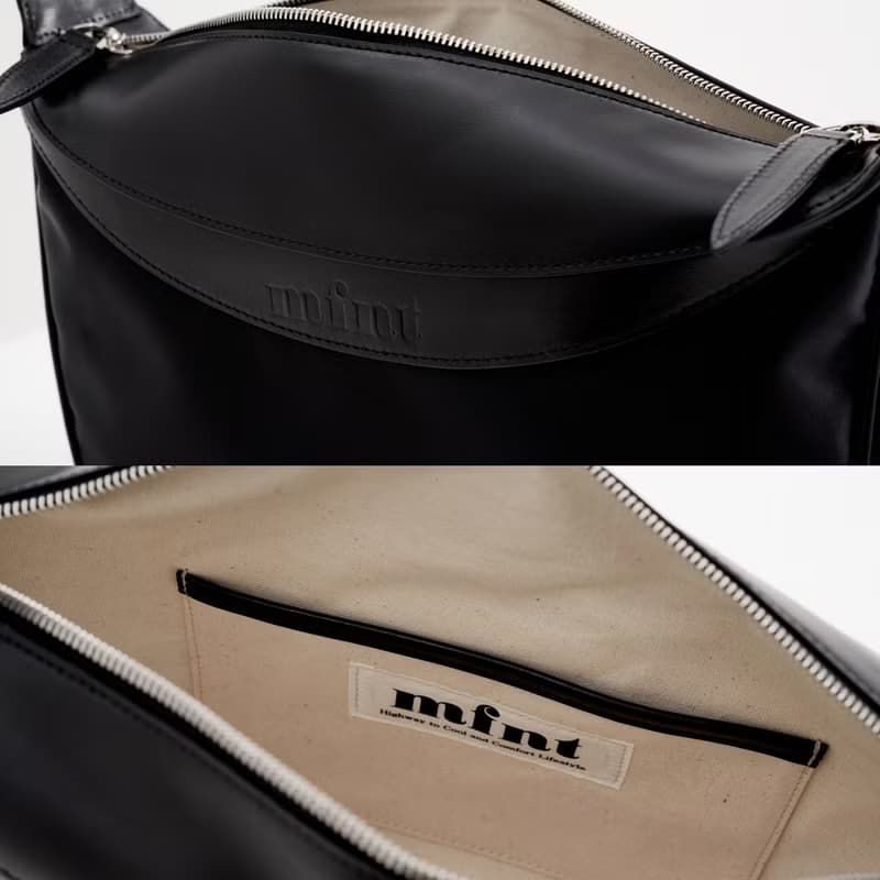 Berlin Black Shoulder Crossbody Bag (HD Nylon + ITALY Cow Leather)