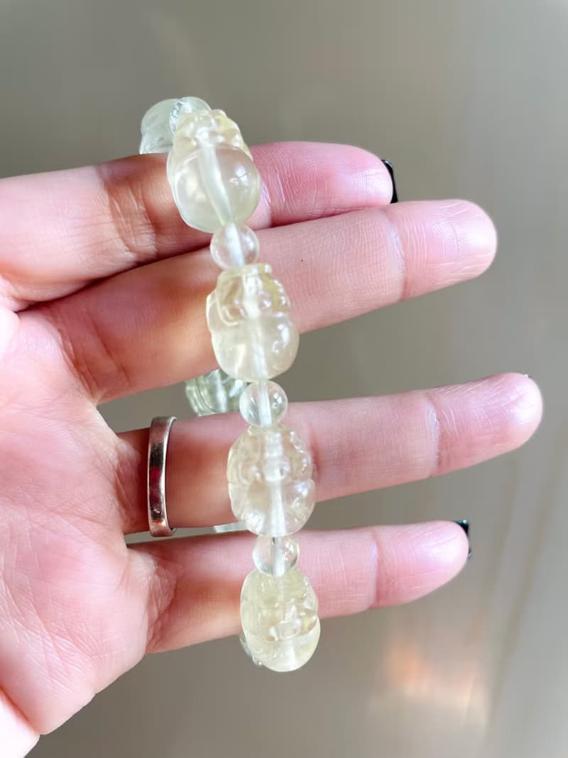 吸取正能量 【檸檬黃水晶貔貅設計手串】招財神器/一物一拍