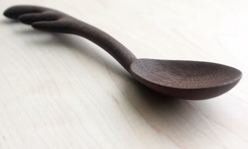 全新 愛喝咖啡的馴鹿湯匙(單支) 台灣限量手作 黑胡桃