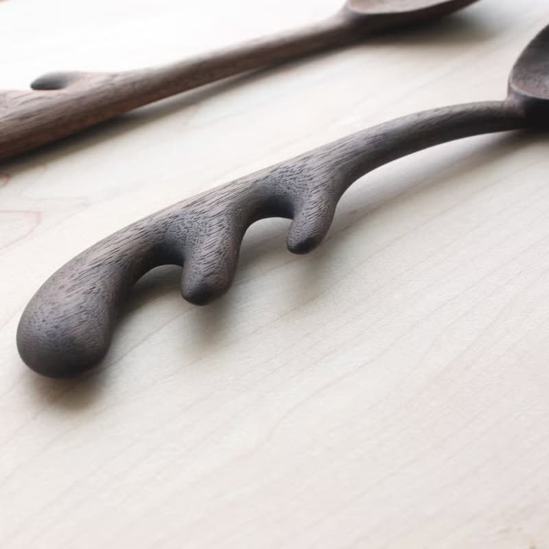 全新 愛喝咖啡的馴鹿湯匙(單支) 台灣限量手作 黑胡桃