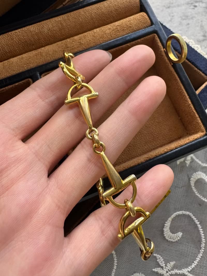 中古正品 罕有 Celine 馬銜扣手鍊 手鏈 意大利製 獨一無二 禮物