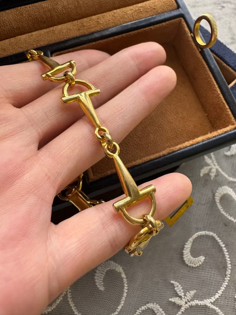 中古正品 罕有 Celine 馬銜扣手鍊 手鏈 意大利製 獨一無二 禮物