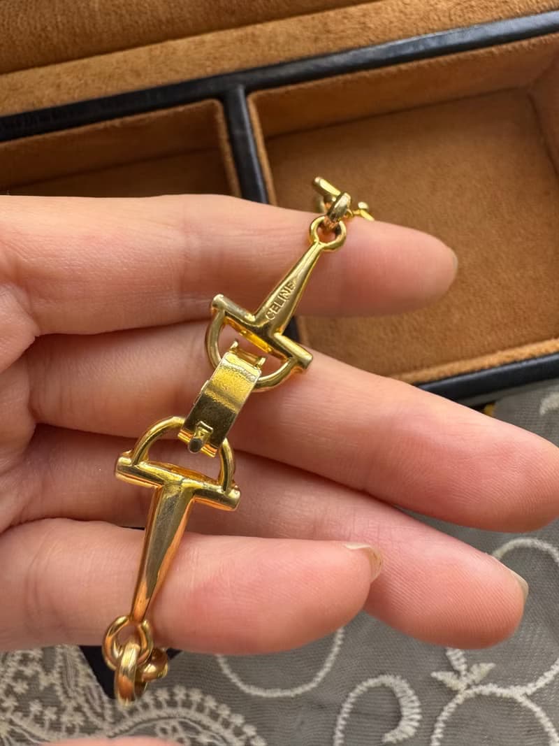 中古正品 罕有 Celine 馬銜扣手鍊 手鏈 意大利製 獨一無二 禮物