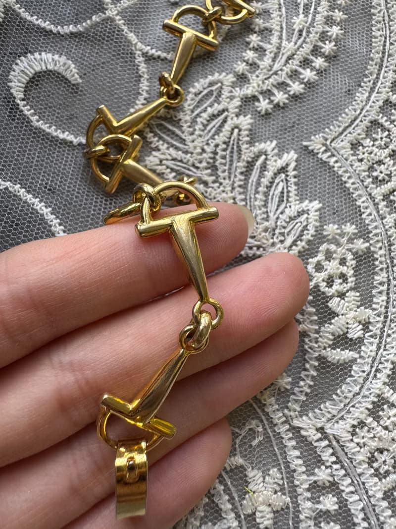 中古正品 罕有 Celine 馬銜扣手鍊 手鏈 意大利製 獨一無二 禮物