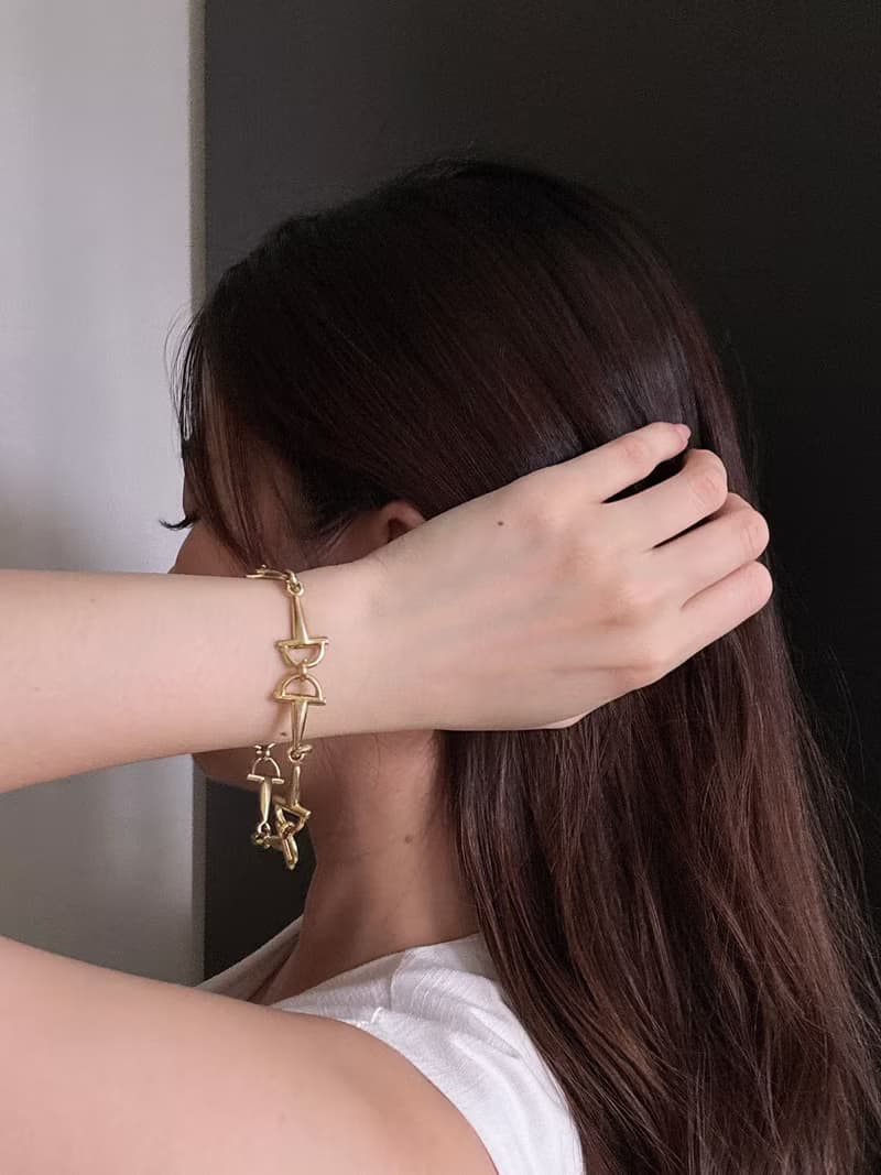 中古正品 罕有 Celine 馬銜扣手鍊 手鏈 意大利製 獨一無二 禮物