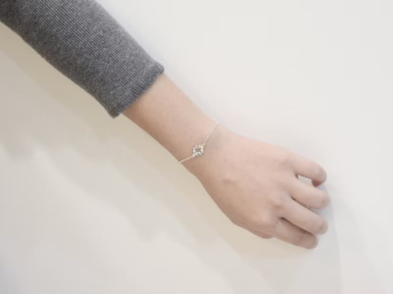 小花圈 | 純銀手鍊 細手鍊 925純銀 花朵 手作銀飾 情人禮物