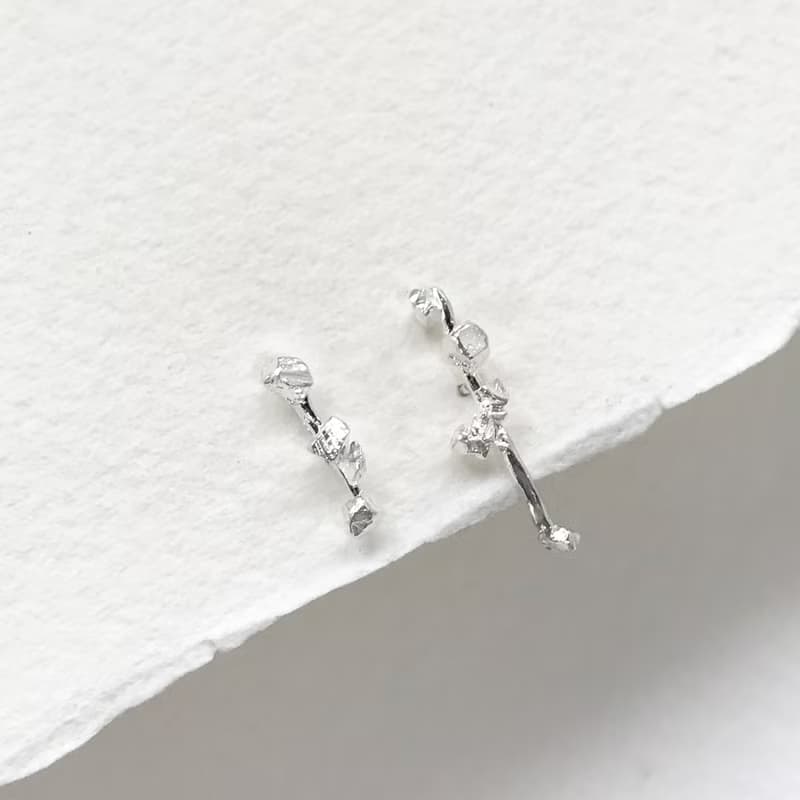 小碎石散落耳環 Scatter Earring 風景系列 925純銀