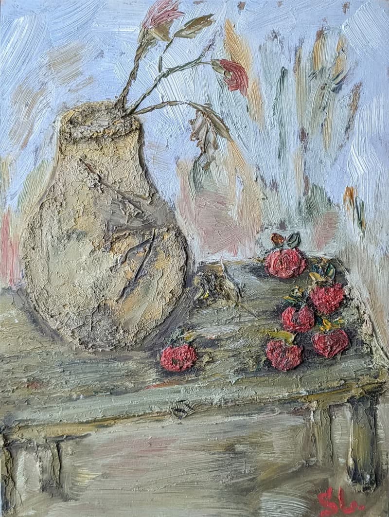 投手 油畫 秋季 蘋果 手工 原創藝術 壁畫 餐具