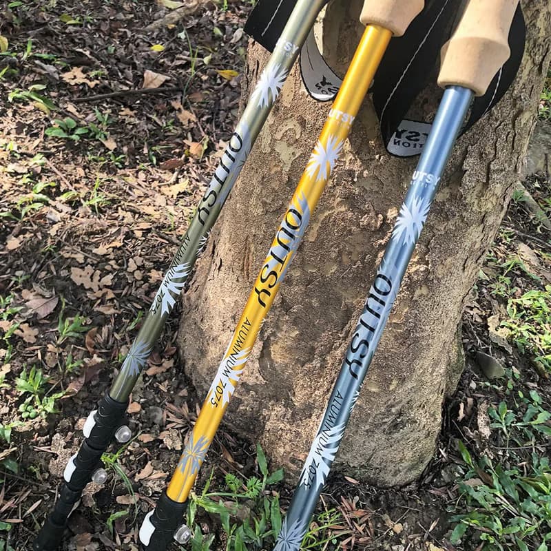 避震極輕三節伸縮外鎖鋁合金雙曜登山杖(三色可選) 交換禮物