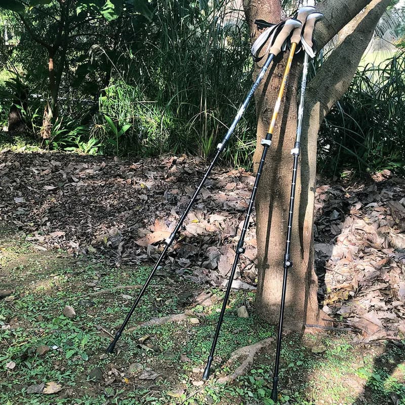 避震極輕三節伸縮外鎖鋁合金雙曜登山杖(三色可選) 交換禮物