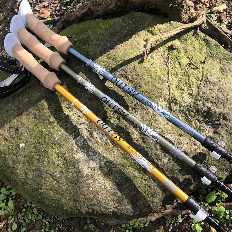 避震極輕三節伸縮外鎖鋁合金雙曜登山杖(三色可選) 交換禮物