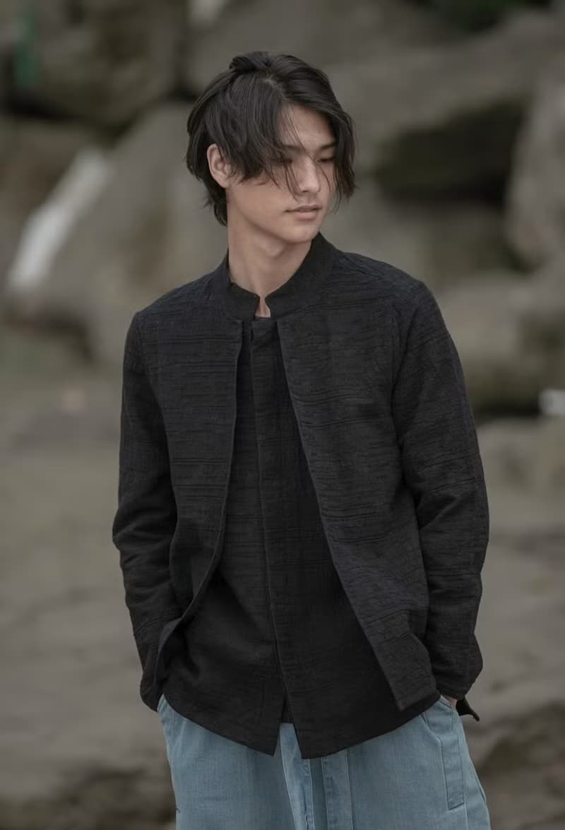 傳統古韻 中國風復古兩件式寬鬆襯衫