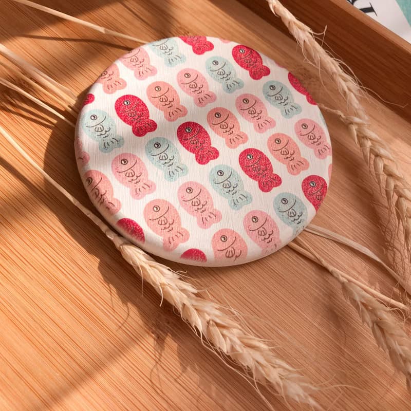 【鯛魚燒】天然珪藻土 吸水杯墊|SGS台灣製造|原色紙盒