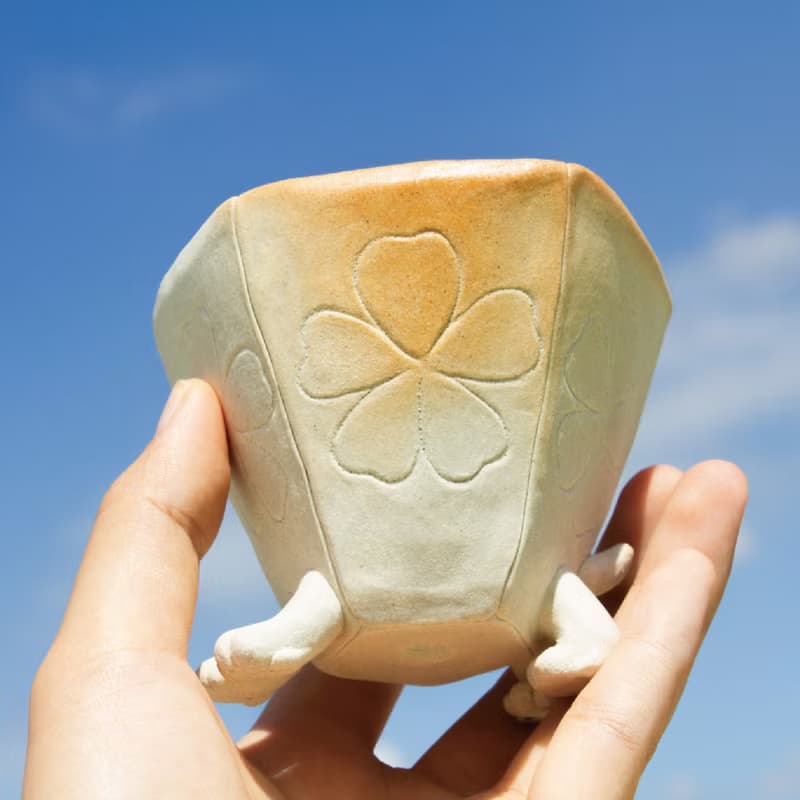 拉布拉豆犬 手捏白瓷盆器 植物器 禮品 禮物