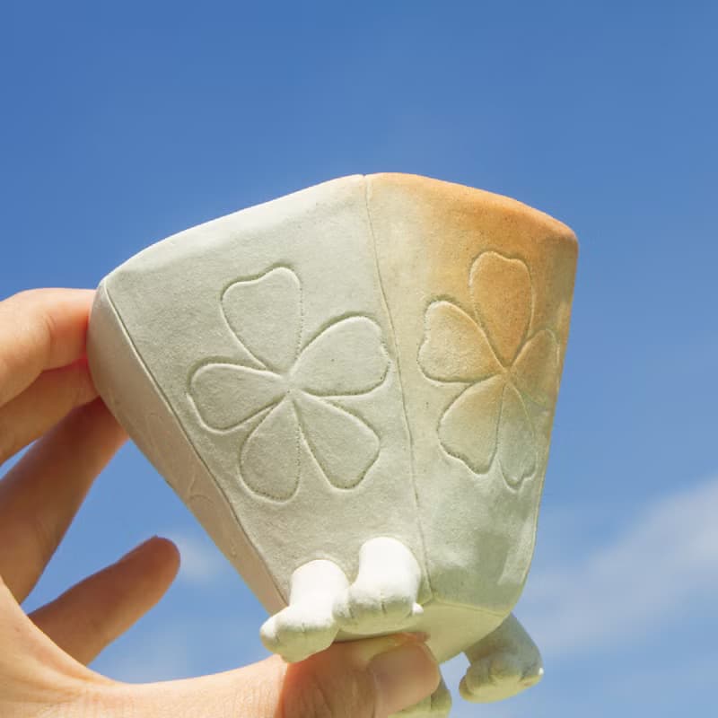 拉布拉豆犬 手捏白瓷盆器 植物器 禮品 禮物