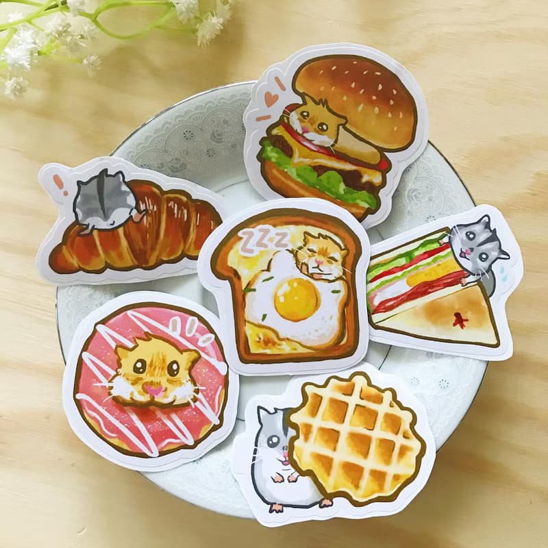 倉鼠麵包舖 行李箱 防水大貼紙組 /12張入