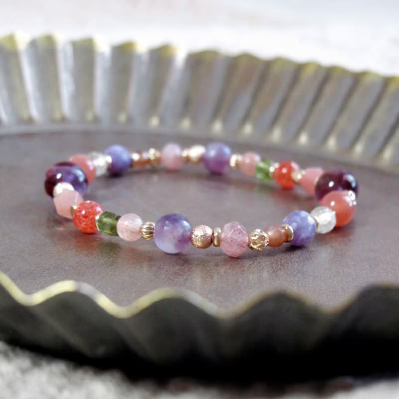 貴人運好人緣 ∣ 金太陽 紫幽靈 橄欖石 手鍊