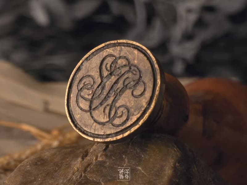 法國 | 花體字 SCH 黃銅封蠟章 | 朝洋選物