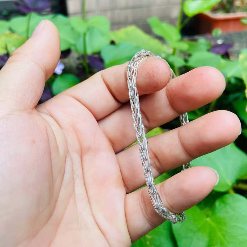 純銀手環 手工編織 粗款 S30