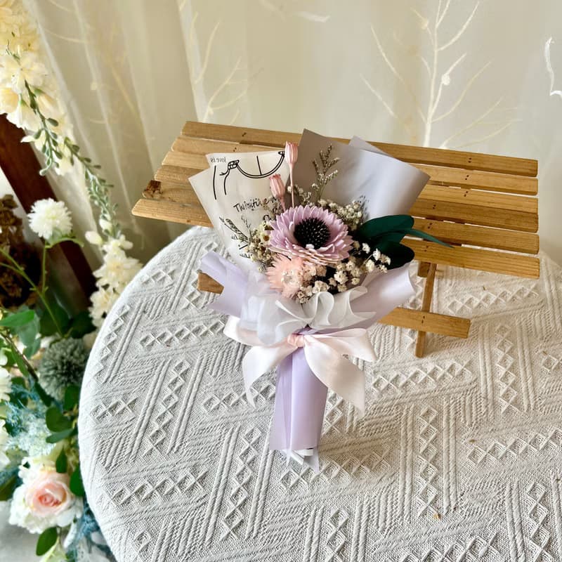 迷你心意款向日葵乾燥花束 畢業花束