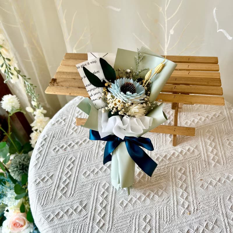 迷你心意款向日葵乾燥花束 畢業花束