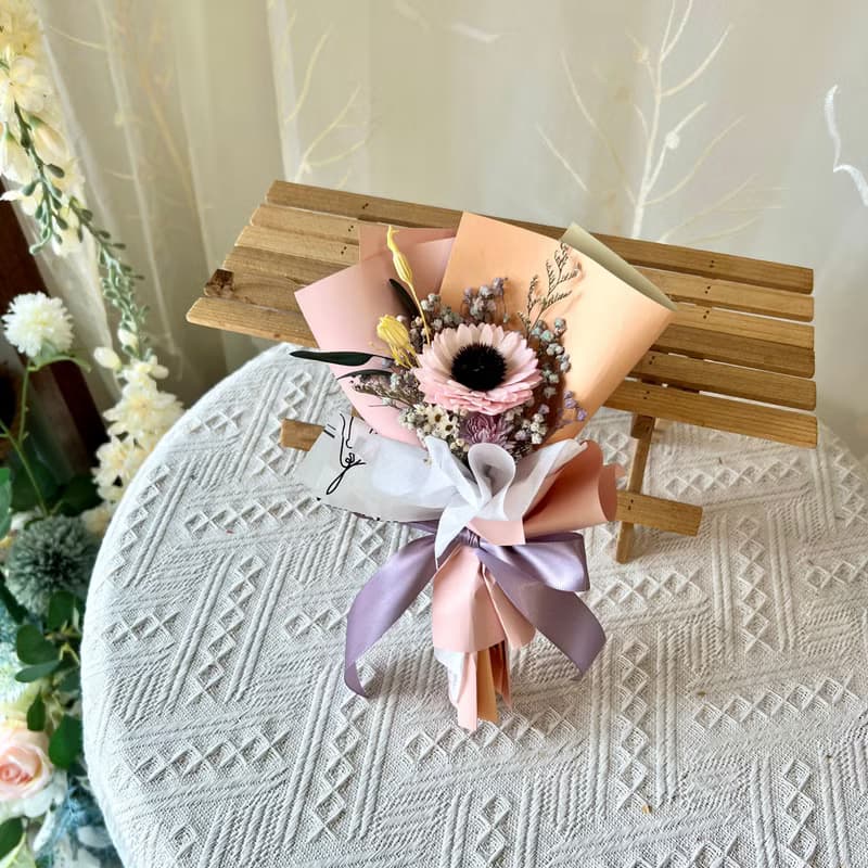 迷你心意款向日葵乾燥花束 畢業花束