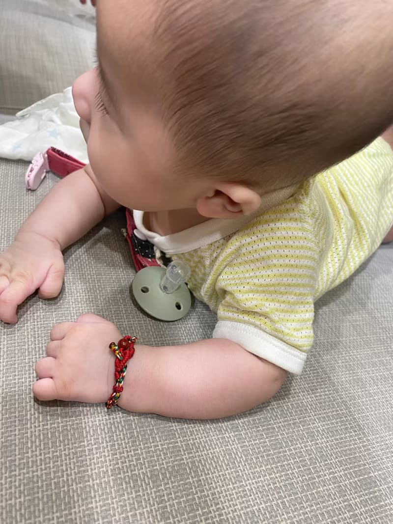 寶寶手鍊 硃砂五色線編繩手鍊 亦可做大人款  五行 避邪 開運 平