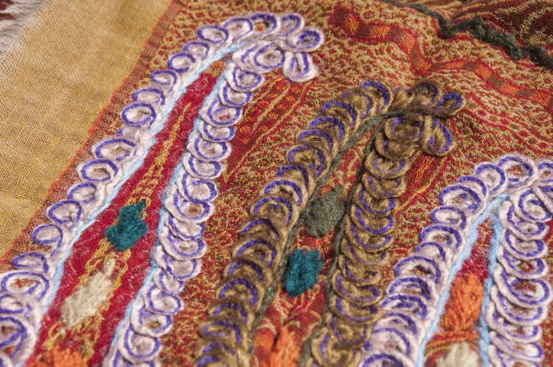 羊絨毯 刺繡毛毯 羊毛蓋毯 保暖披肩 手織圍巾 水煮羊毛披肩/針織圍巾/刺繡圍巾/羊絨披巾/喀什米爾Cashmere-花