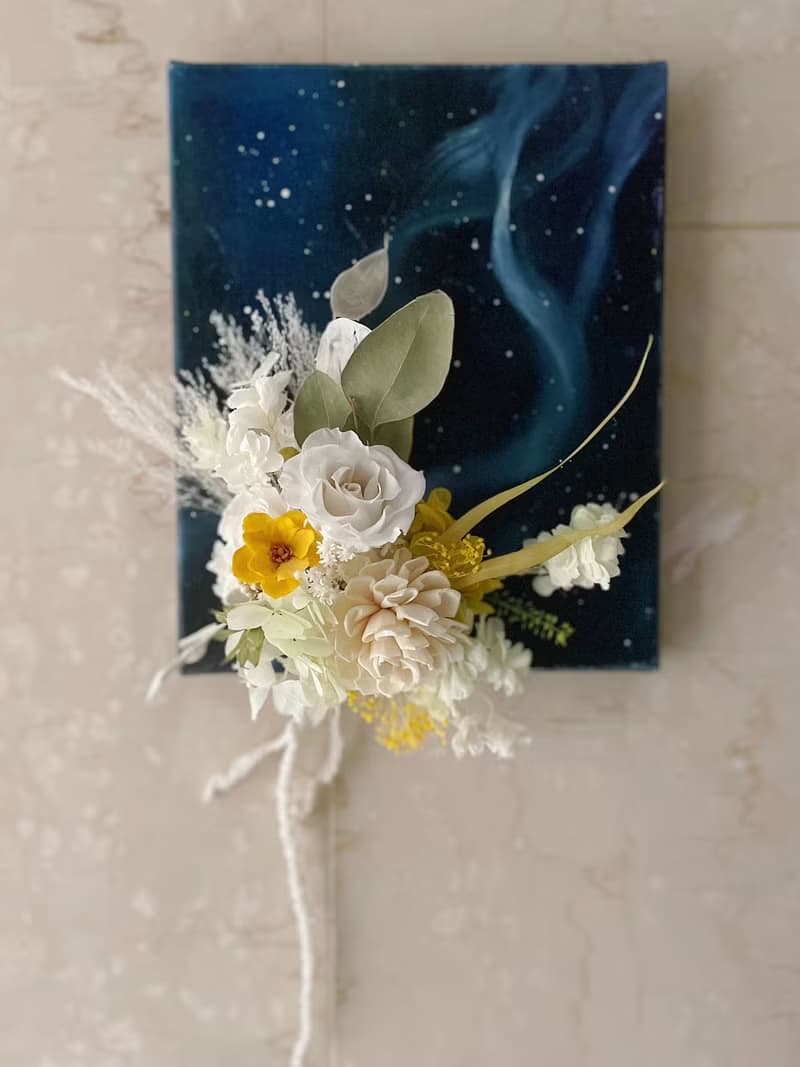 【永生花禮】靜夜繁花油畫永生花/開幕花禮/升遷花禮/祝賀花禮