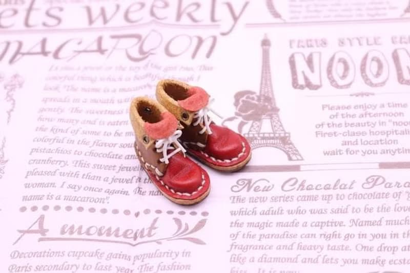 小さな革ブーツ｜チョコ×ストロベリー