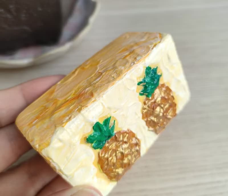 【鳳梨旺來】木頭擺飾 紙鎮 文鎮  畢業禮物 擺飾