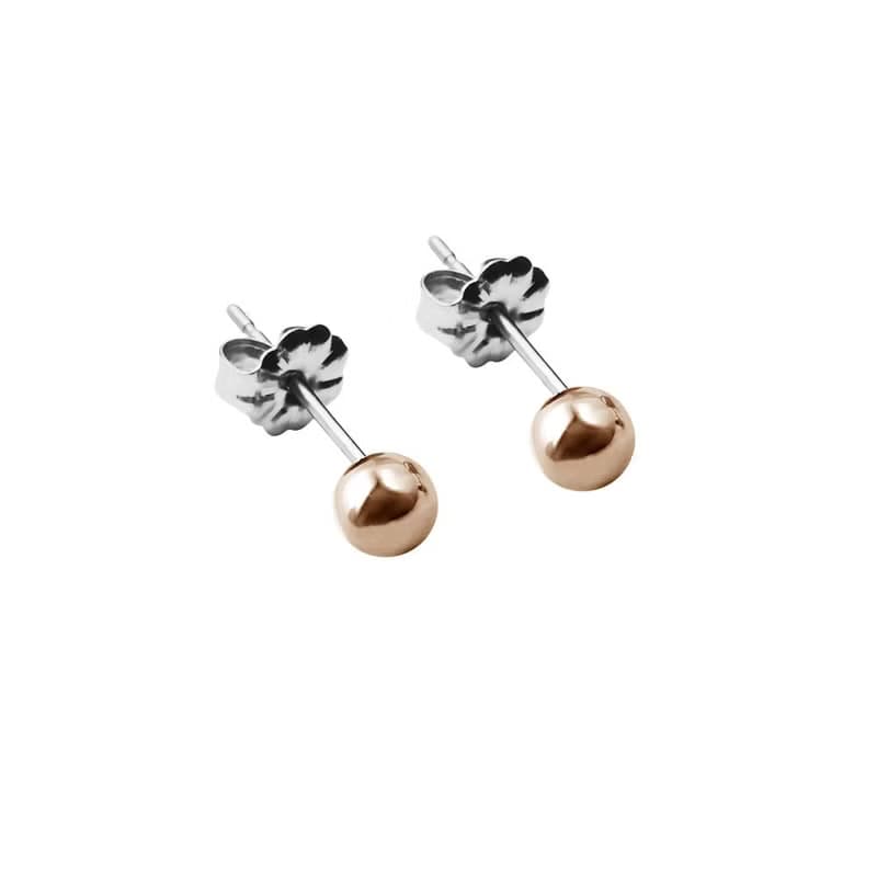 極簡真我 抗過敏 純鈦耳環一對 4mm